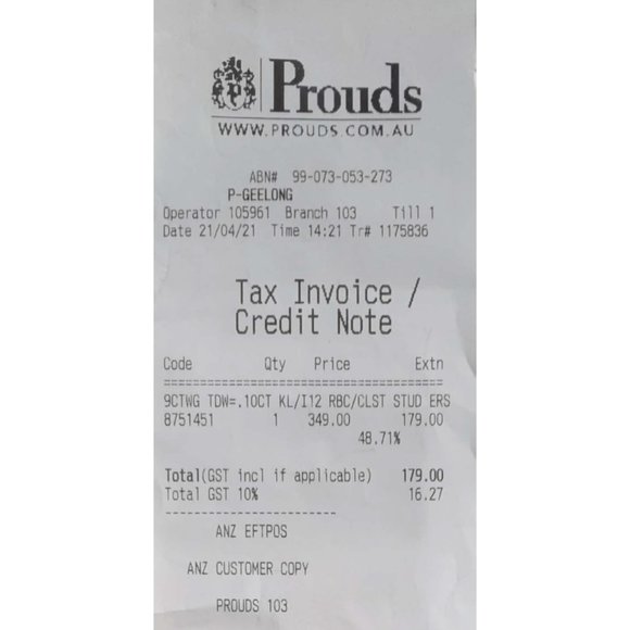 White gold diamond stud earrings (NWT) - Picture 8 of 8